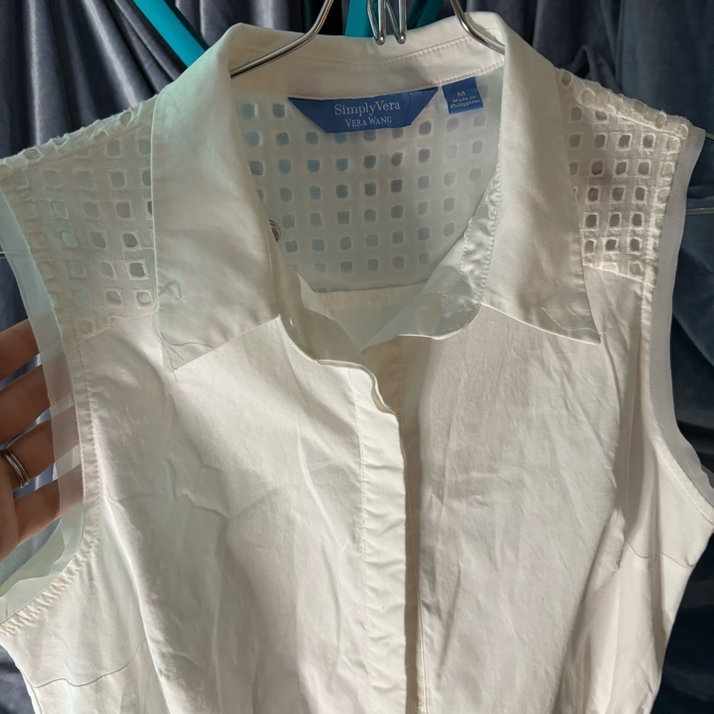 Vera wang white dress size medium - Picture 5 of 8